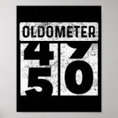 Oldometer Odometer Funny 50th Birthday Gift 50 Yrs ポスター (正面)