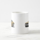 Oldsのカットラスのブラウン車 コーヒーマグカップ (中央)