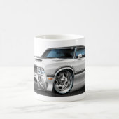 Oldsのカットラス442の白車 コーヒーマグカップ (中央)