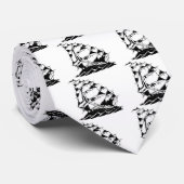 Olds Skoolの入れ墨の帆船海軍 ネクタイ (ロール)