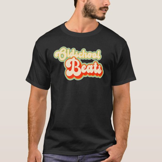OldschoolビートDjと音楽5 Tシャツ (正面)