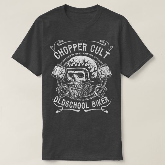Oldschool Chopper-Cult Cooles Biker Motiv  950 Tシャツ (デザイン正面)