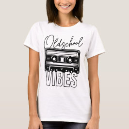 Oldschool Vibes retro vintage Audiokassette Tシャツ