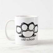 OldSchoolKnucks コーヒーマグカップ (左)