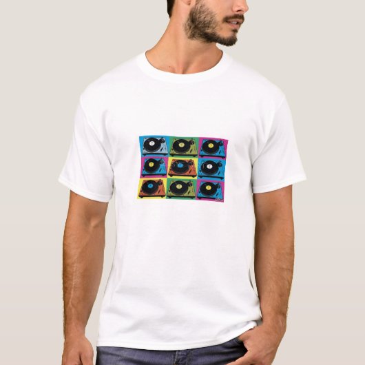 oldskoolのビニールのターンテーブルのTシャツ Tシャツ (正面)