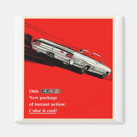 Oldsmobile 442ヴィンテージ広告 マグネット (正面)