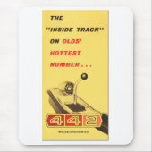 Oldsmobile 442 -ヴィンテージのフォルダーのページの再生 マウスパッド (正面)