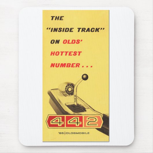 Oldsmobile 442 -ヴィンテージのフォルダーのページの再生 マウスパッド (正面)