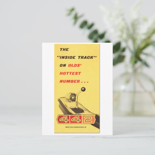 Oldsmobile 442 -ヴィンテージフォルダーページの再生 ポストカード (スタンド正面)