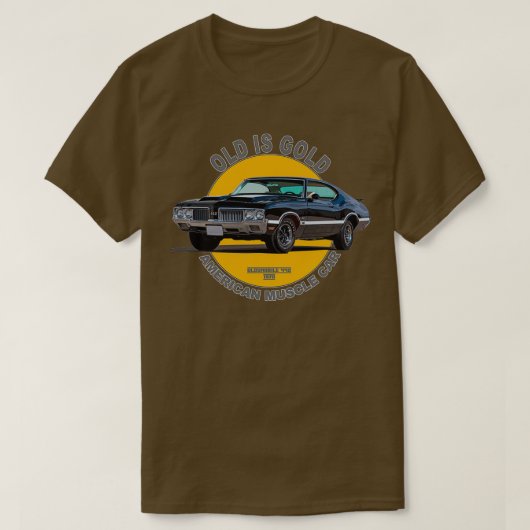 Oldsmobile 442 American Muscle Car 60s 70s Old is Tシャツ (デザイン正面)