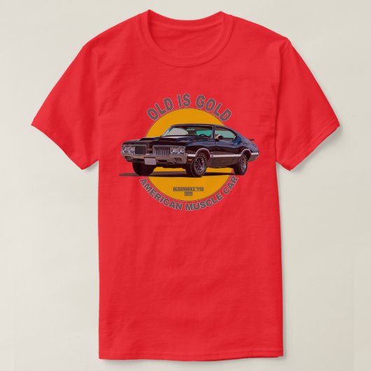 Oldsmobile 442 American Muscle Car 60s 70s Old is Tシャツ (デザイン正面)