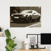 Oldtimerマッスルカーダッジチャレンジャーオートポスター ポスター (ホームオフィス)