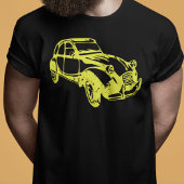 Oldtimer 2cvエンテリニエンゼイヒヌングゲルブ tシャツ