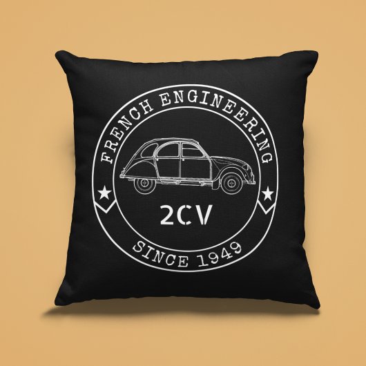 Oldtimer 2CV Abzeichen Engineering Emblem クッション