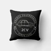 Oldtimer 2CV Abzeichen Engineering Emblem クッション (裏面)