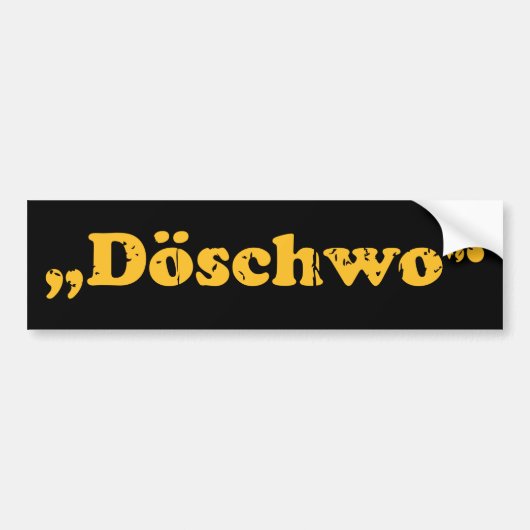 Oldtimer 2cv Doeshoo Typografie バンパーステッカー (正面)