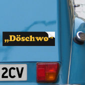 Oldtimer 2cv Doeshoo Typografie バンパーステッカー