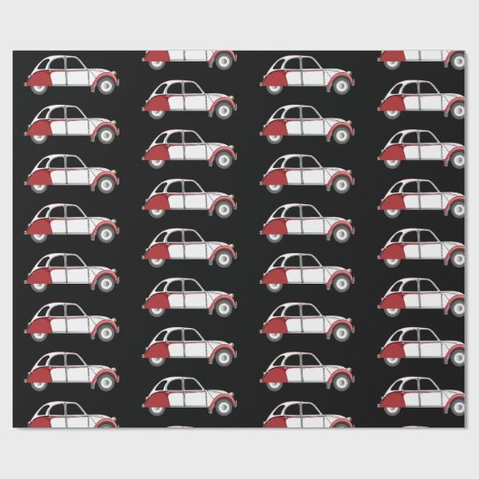 Oldtimer 2CV Dolly Rot ラッピングペーパー (フラット)