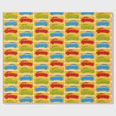 Oldtimer 2cv Ente Ampel ラッピングペーパー (フラット)