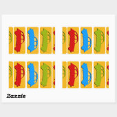 Oldtimer 2cv Ente Ampel 長方形シール (シート)