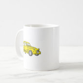 Oldtimer 2cv Ente Gelb コーヒーマグカップ (正面左)