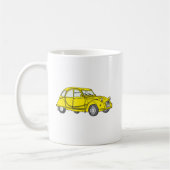 Oldtimer 2cv Ente Gelb コーヒーマグカップ (左)