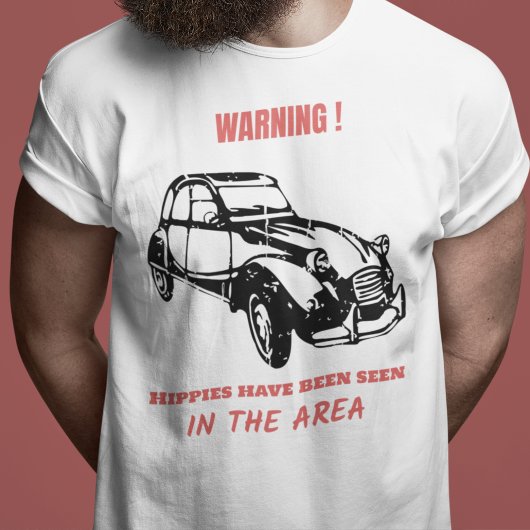 Oldtimer 2cv Ente Hippie Warnung Tシャツ