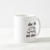 Oldtimer 2cv Ente Linienzeichnung Slogan コーヒーマグカップ (正面右)