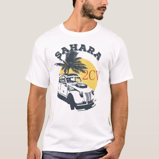 Oldtimer 2cv Ente Sahara Tシャツ (正面)