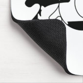 Oldtimer 2cv Ente Schatten Typografie マウスパッド (コーナー)