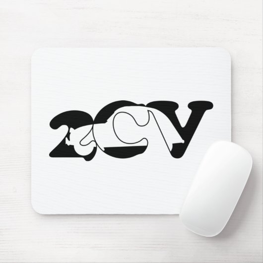 Oldtimer 2cv Ente Schatten Typografie マウスパッド (マウス)