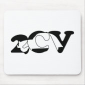 Oldtimer 2cv Ente Schatten Typografie マウスパッド (正面)