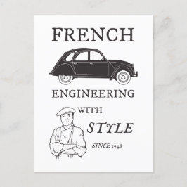 Oldtimer 2cv French engineering Retro ポストカード