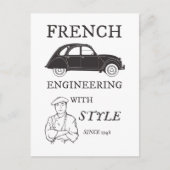 Oldtimer 2cv French engineering Retro ポストカード (正面)