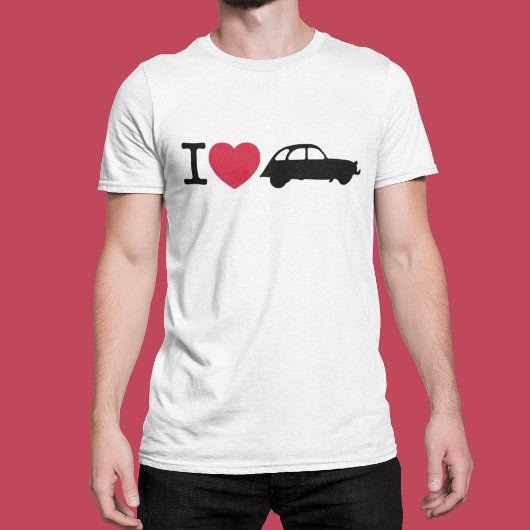 Oldtimer 2cv I love Ente Tシャツ