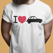 Oldtimer 2cv I love Ente Tシャツ
