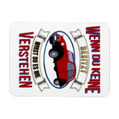 Oldtimer 2cv Liebhaber Spruch マグネット (横)