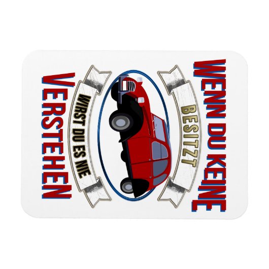 Oldtimer 2cv Liebhaber Spruch マグネット (横)