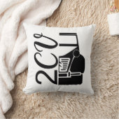 Oldtimer 2cv Typografie Halbe Ente クッション (ブランケット)