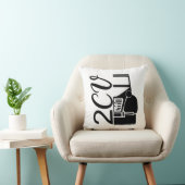 Oldtimer 2cv Typografie Halbe Ente クッション (椅子)