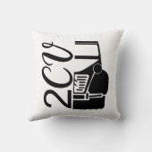 Oldtimer 2cv Typografie Halbe Ente クッション (裏面)