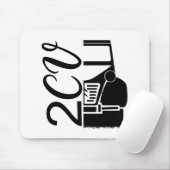 Oldtimer 2cv Typografie Halbe Ente マウスパッド (マウス)