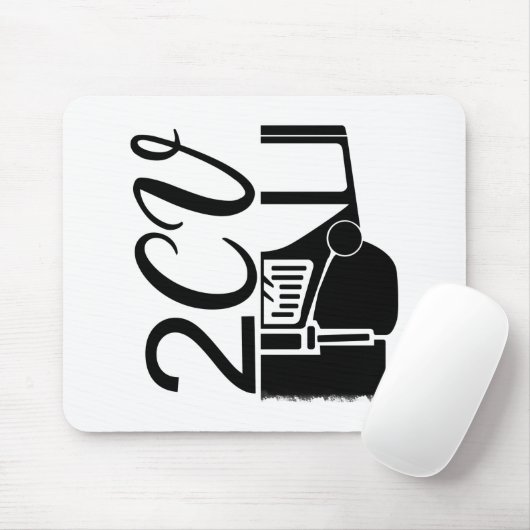 Oldtimer 2cv Typografie Halbe Ente マウスパッド (マウス)