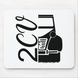 Oldtimer 2cv Typografie Halbe Ente マウスパッド