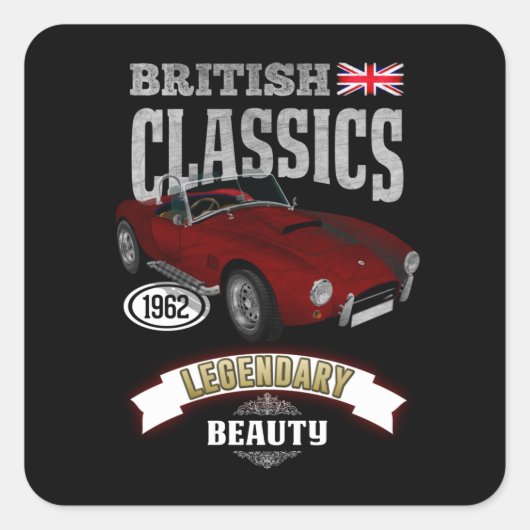 Oldtimer AC Cobra British Beauty スクエアシール (正面)