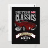 Oldtimer AC Cobra British Beauty ポストカード (正面/裏面)