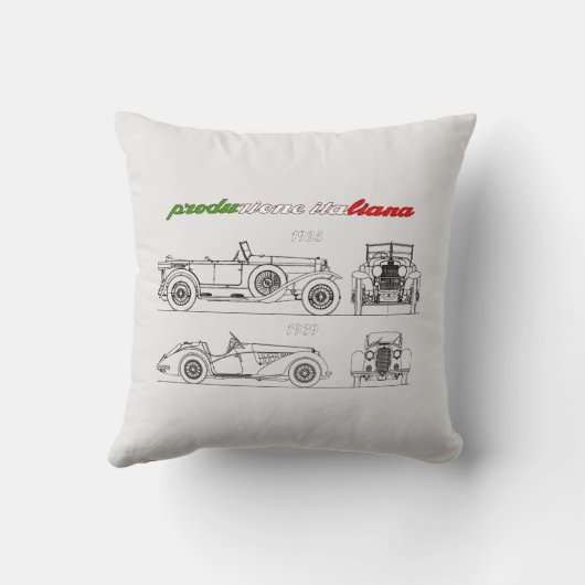 Oldtimer Amore Motore Alfa Romeo クッション (裏面)