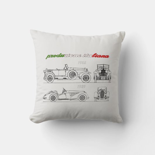 Oldtimer Amore Motore Alfa Romeo クッション (正面)