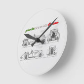 Oldtimer Amore Motore Alfa Romeo ラウンド壁時計 (傾斜)