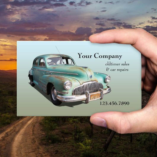 Oldtimer Car Sales Repair Business Card 名刺
